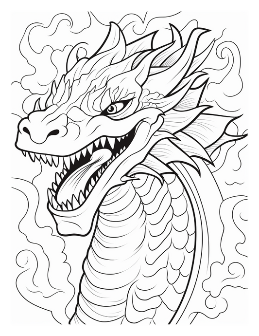 255 Dragon Coloring Pages For Adults