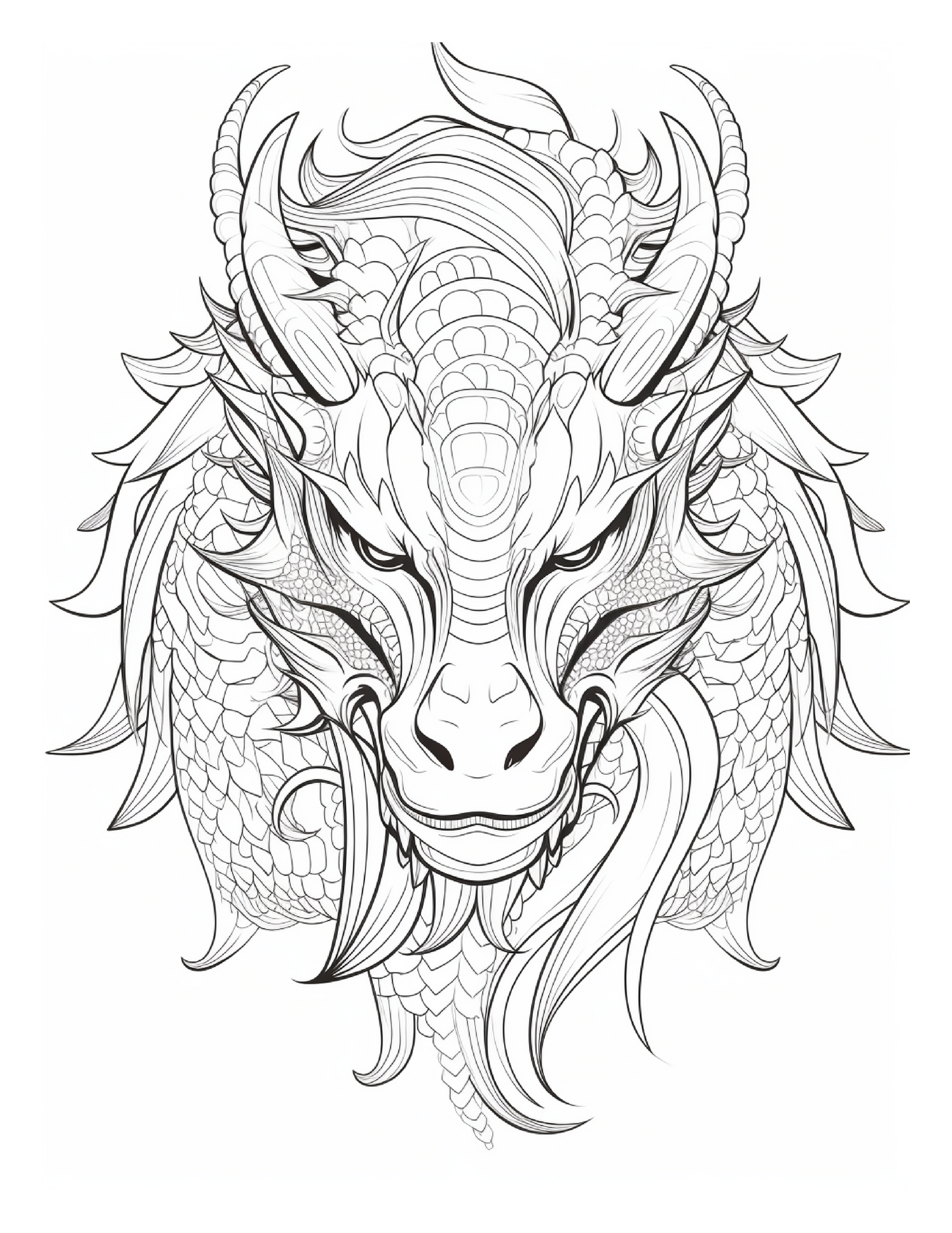 255 Dragon Coloring Pages For Adults