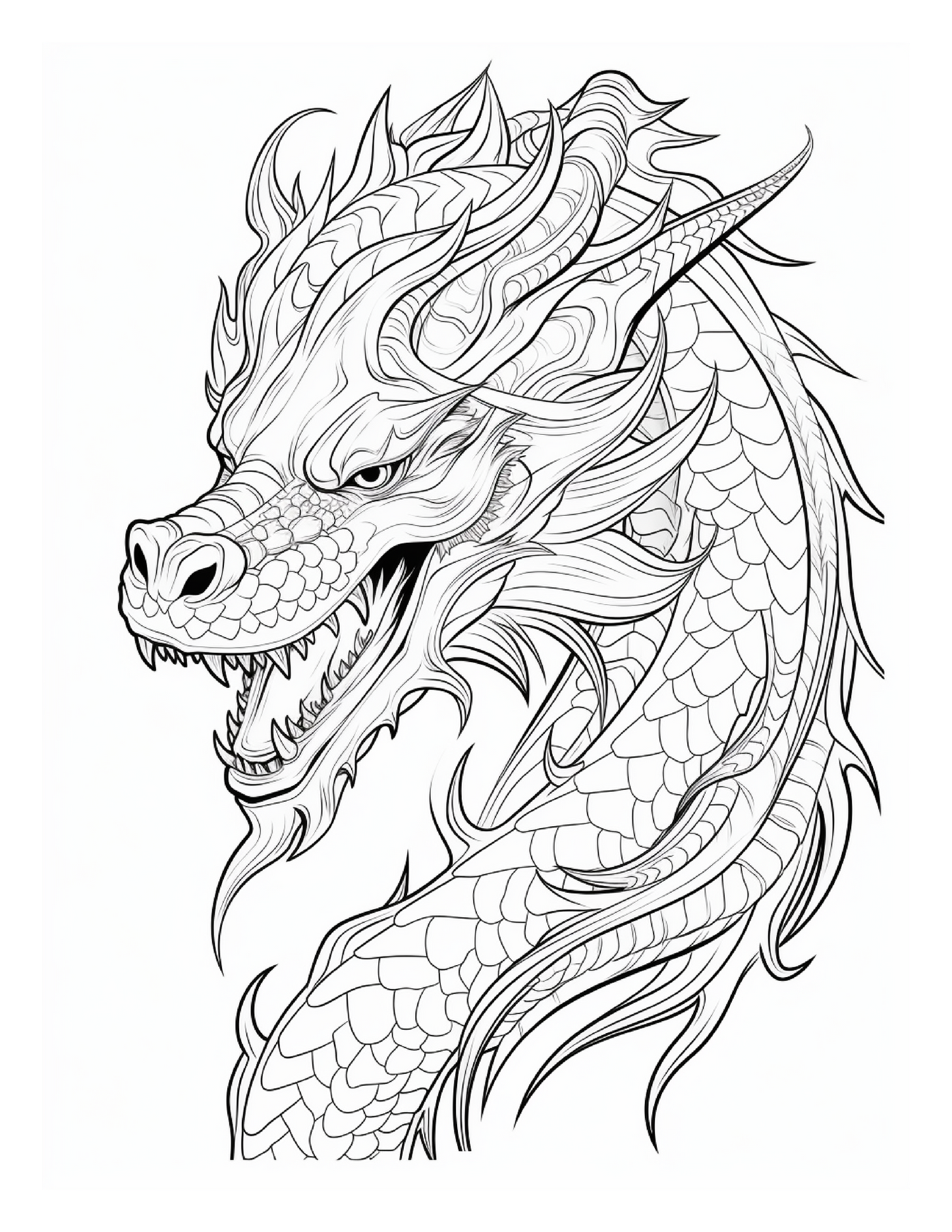255 Dragon Coloring Pages For Adults