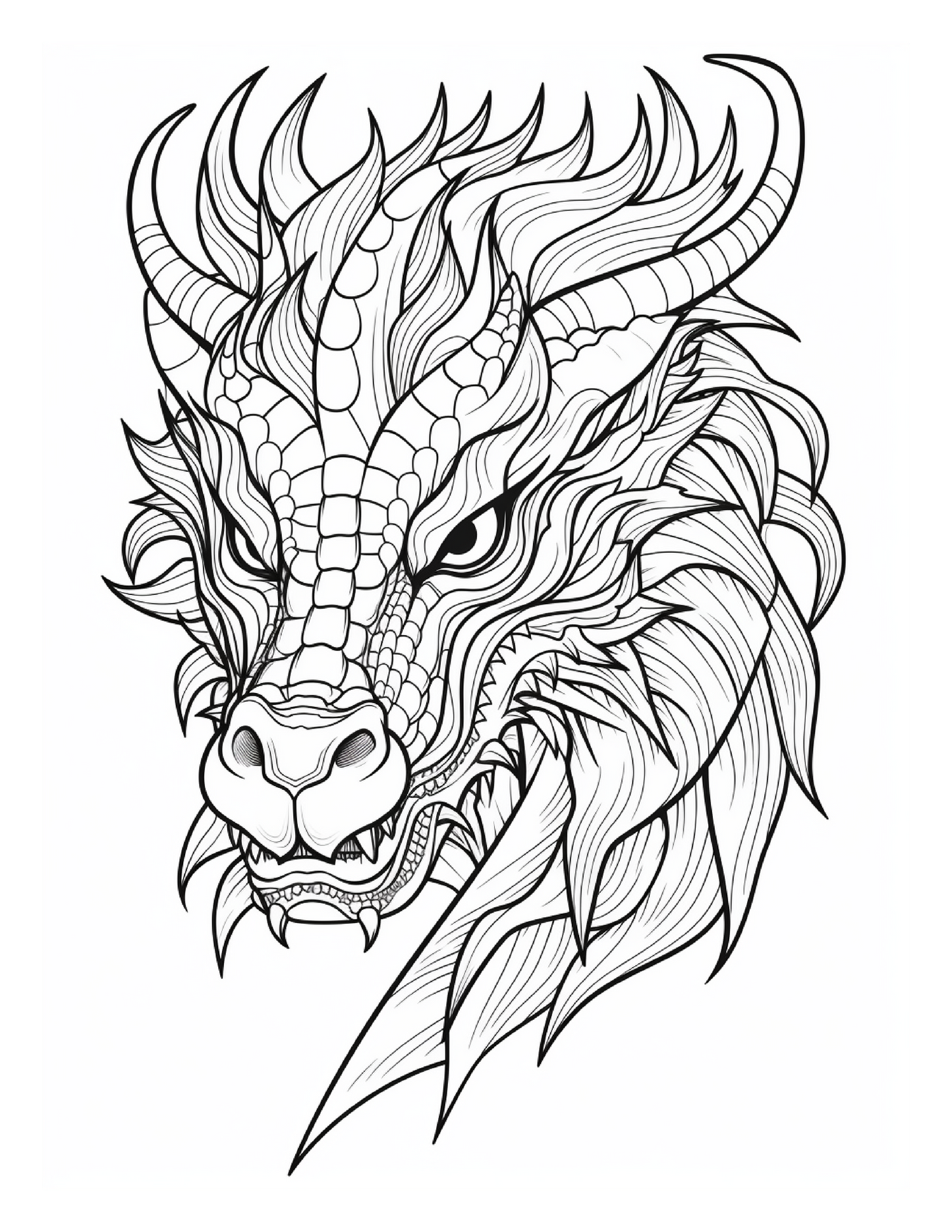 255 Dragon Coloring Pages For Adults