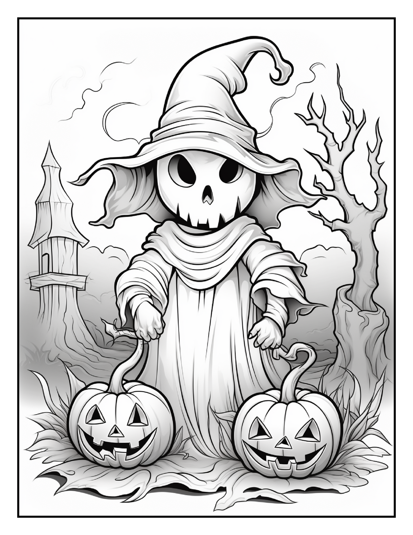 100 Halloween Ghost Coloring Pages For Adults