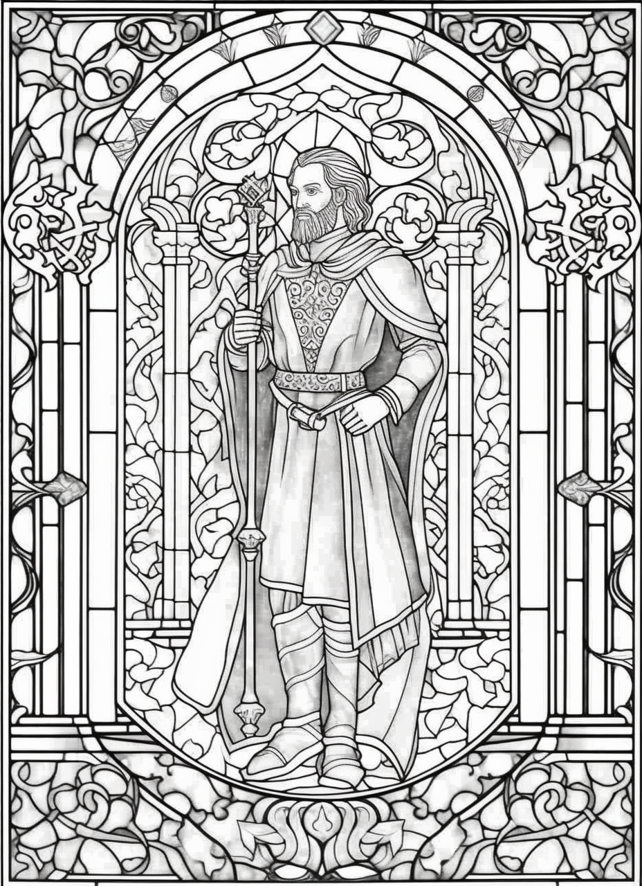 150 Stained Glass Coloring pages 2