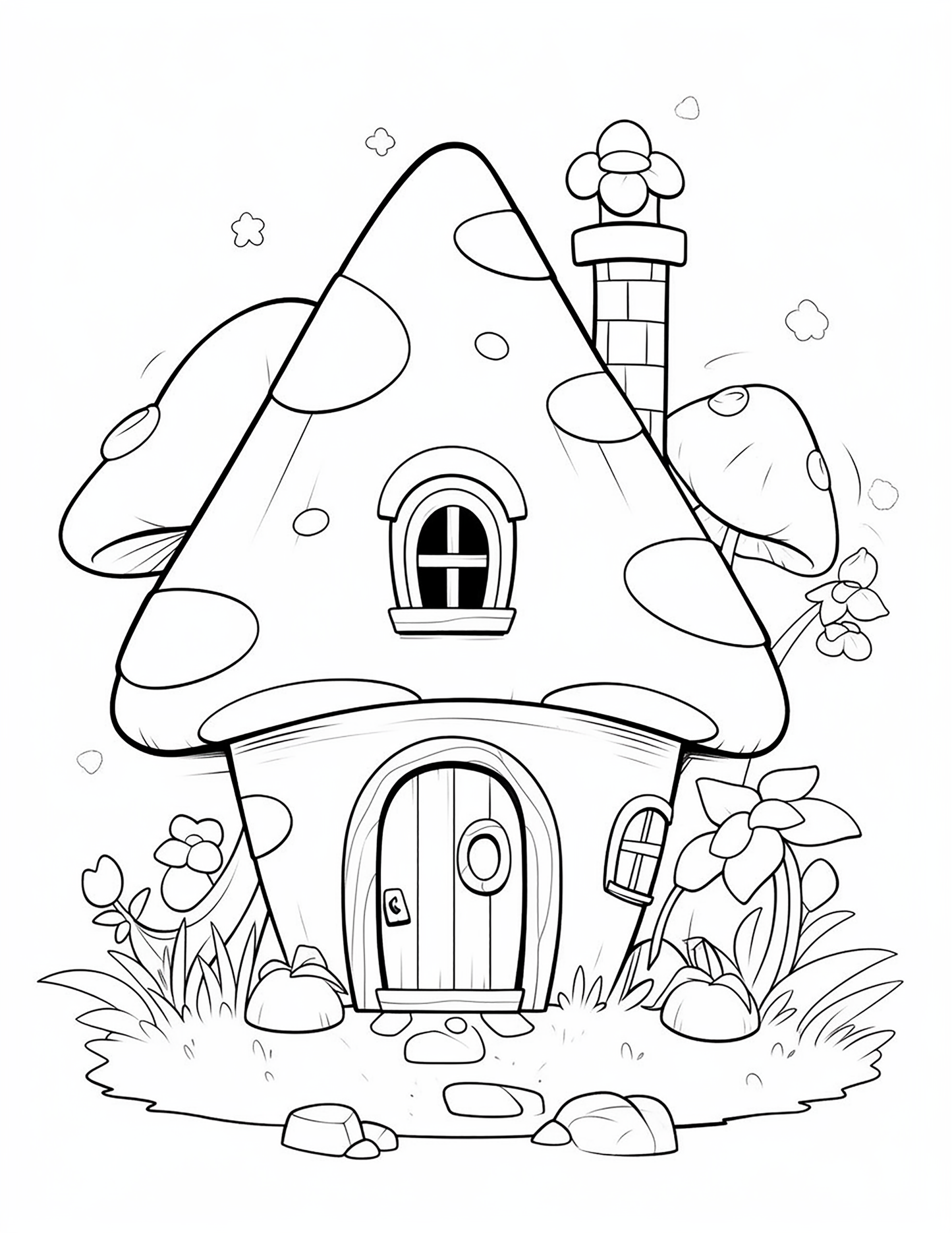 140 Fairy House Coloring Pages 1