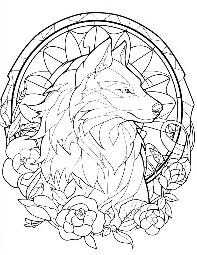110 Animals Stained Glass Coloring Pages