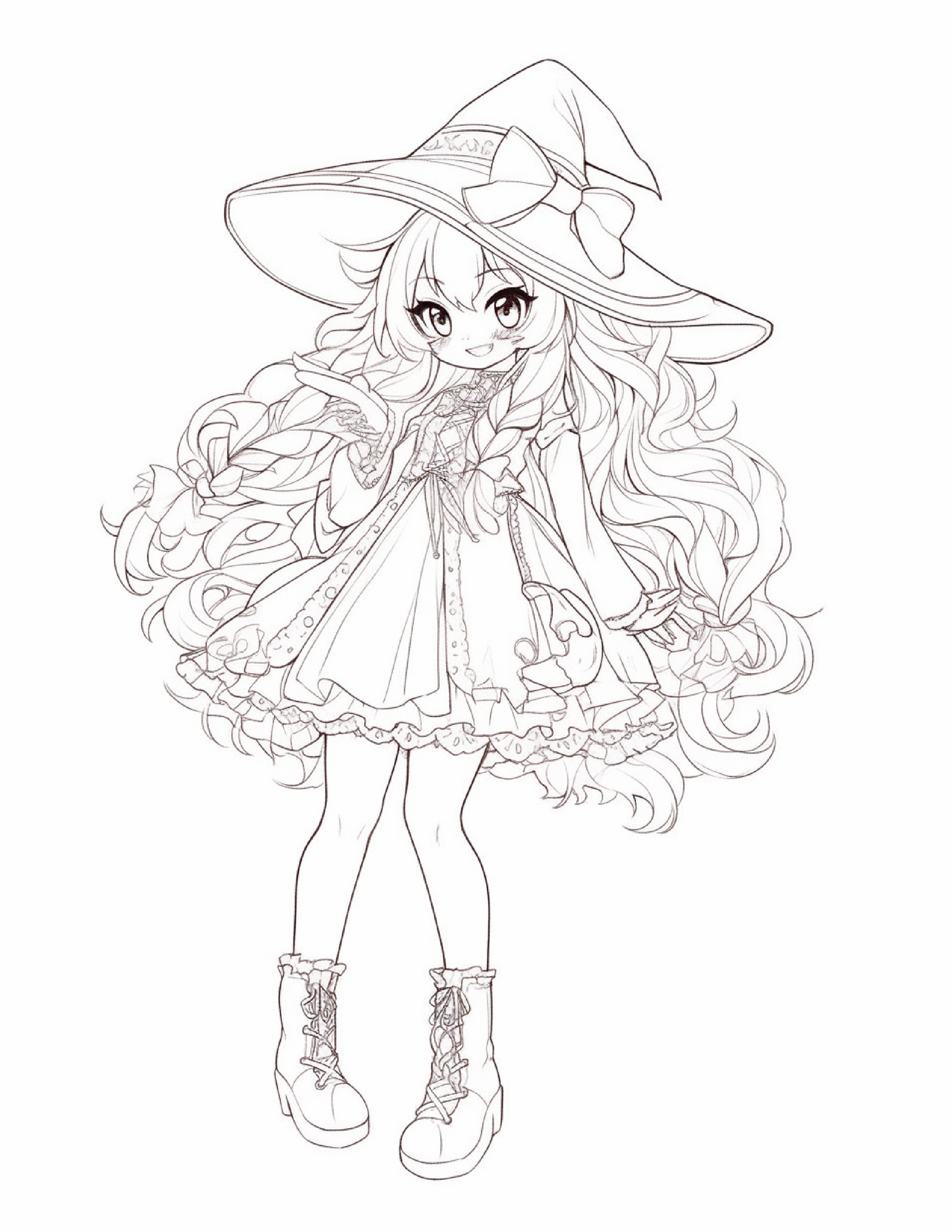 220 Halloween Witch Coloring Pages For Adults 1