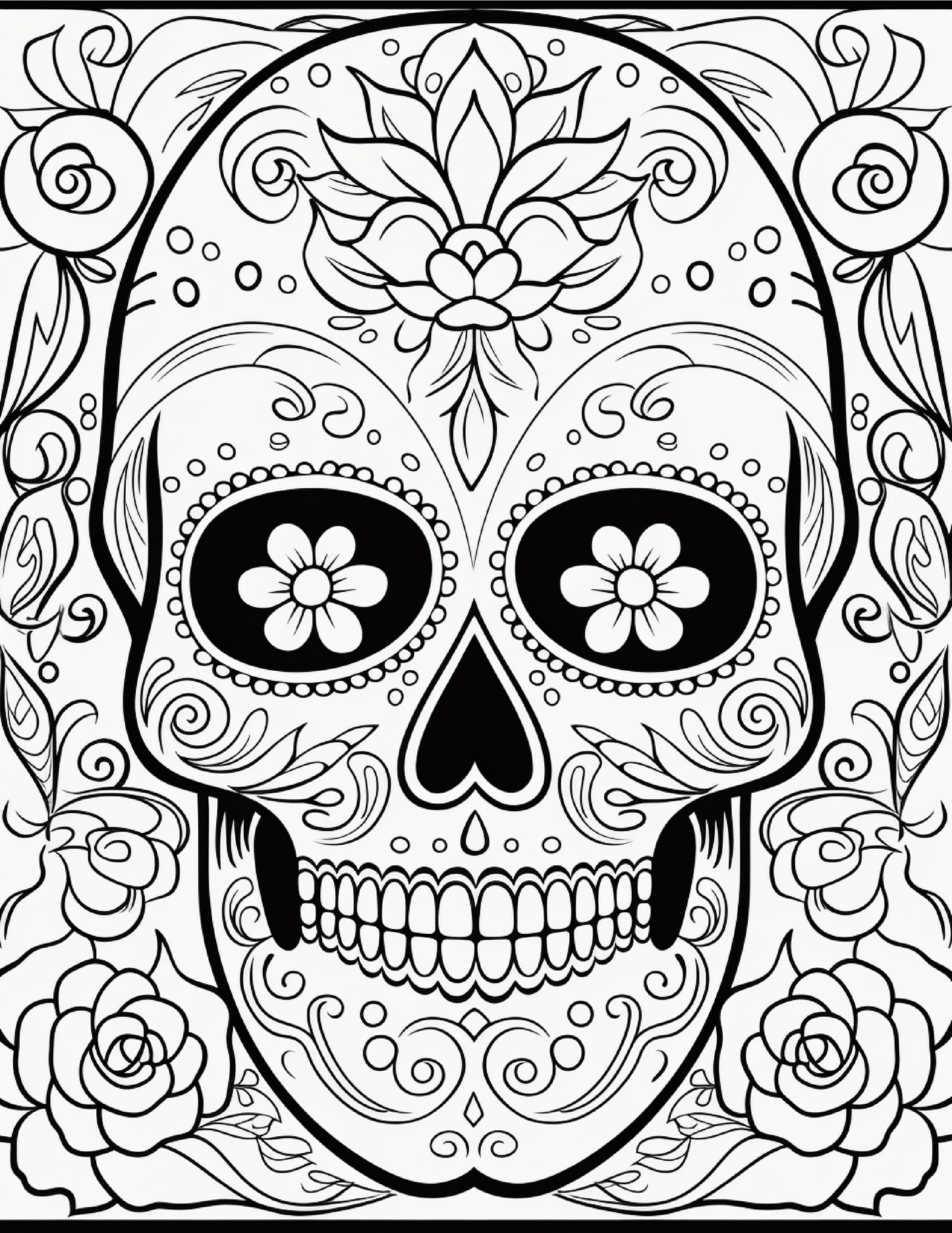 100 Day Of The Dead Coloring Pages 1