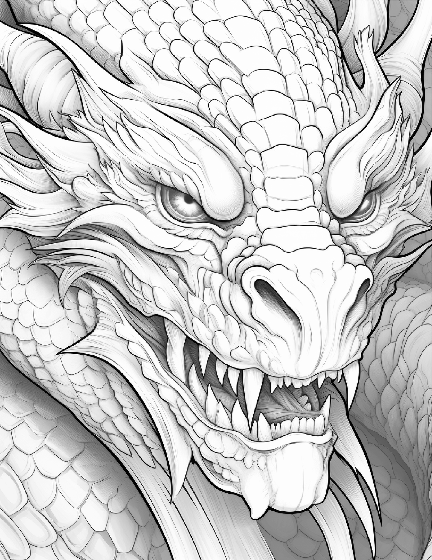 Chinese Dragon Coloring Pages For Adults 1