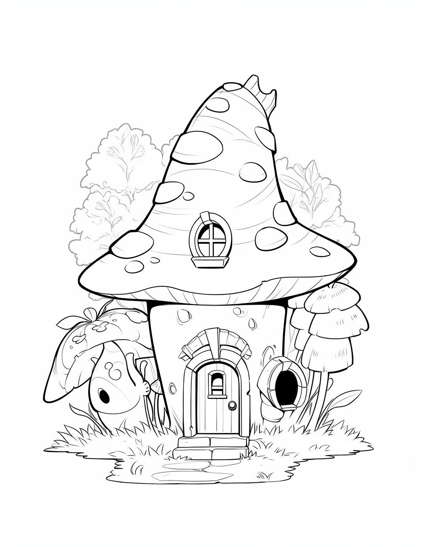 140 Fairy House Coloring Pages 1