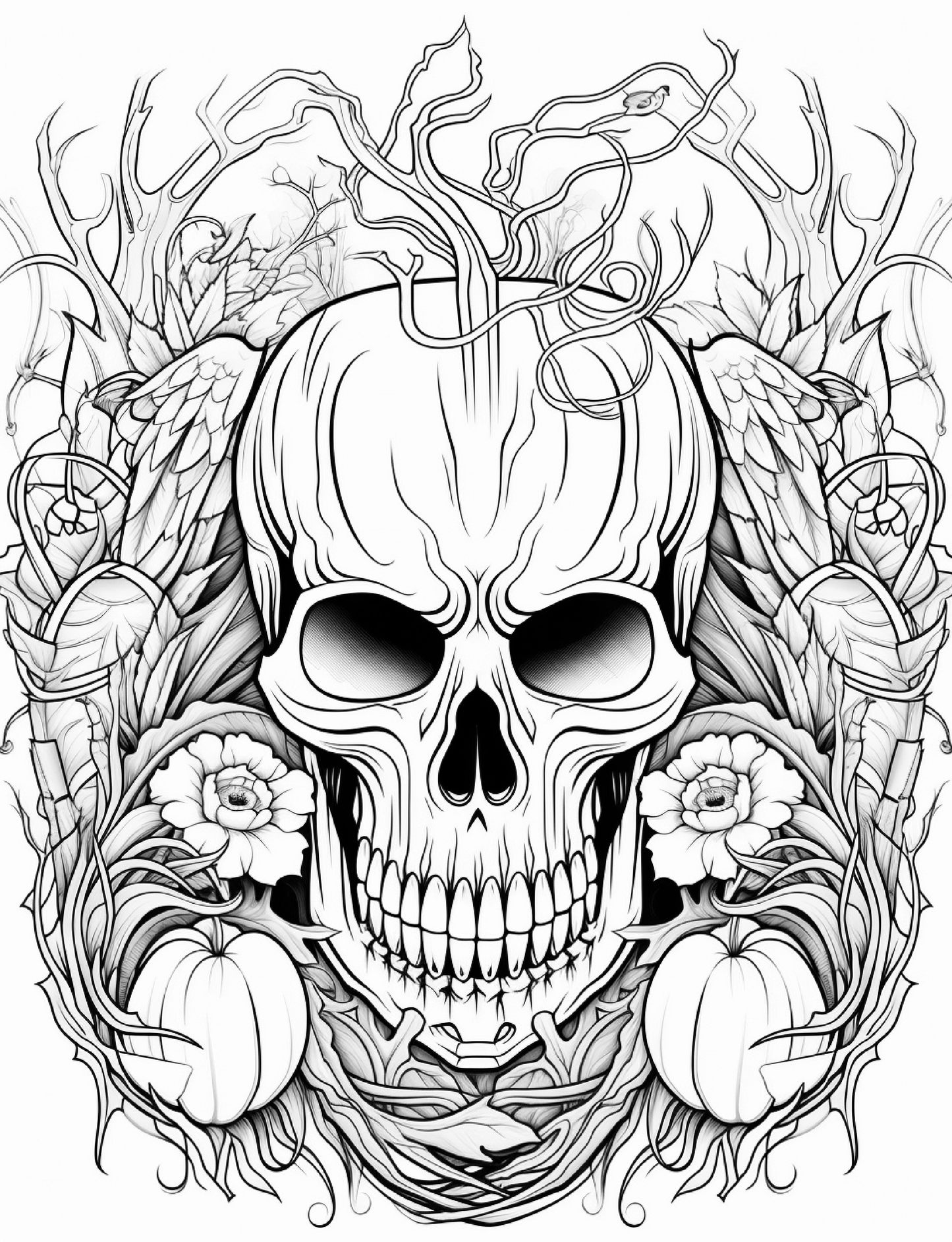 240 Halloween Coloring Pages For Adults