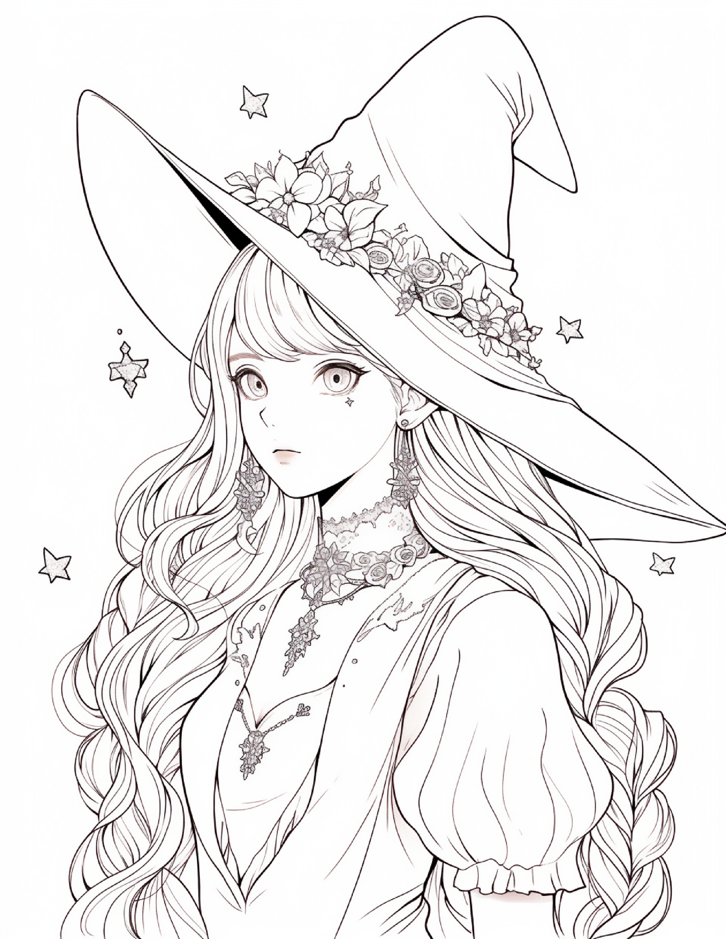 220 Halloween Witch Coloring Pages For Adults 1