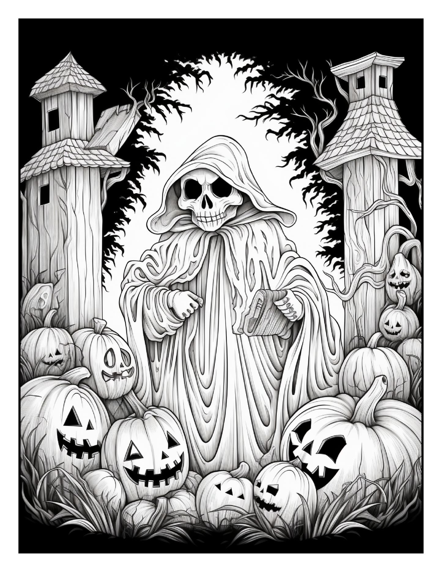 100 Halloween Ghost Coloring Pages For Adults 1