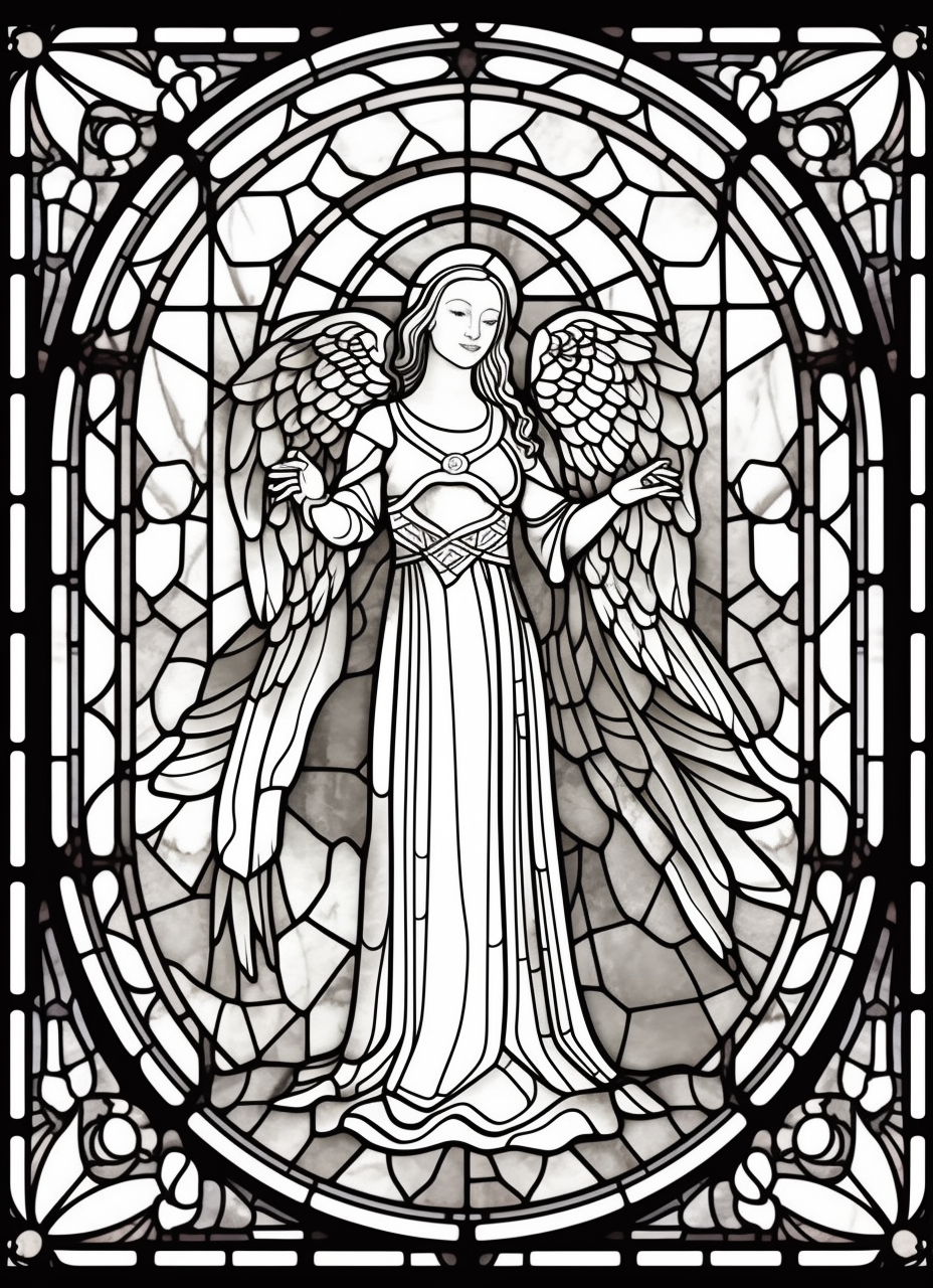 150 Stained Glass Coloring pages 2