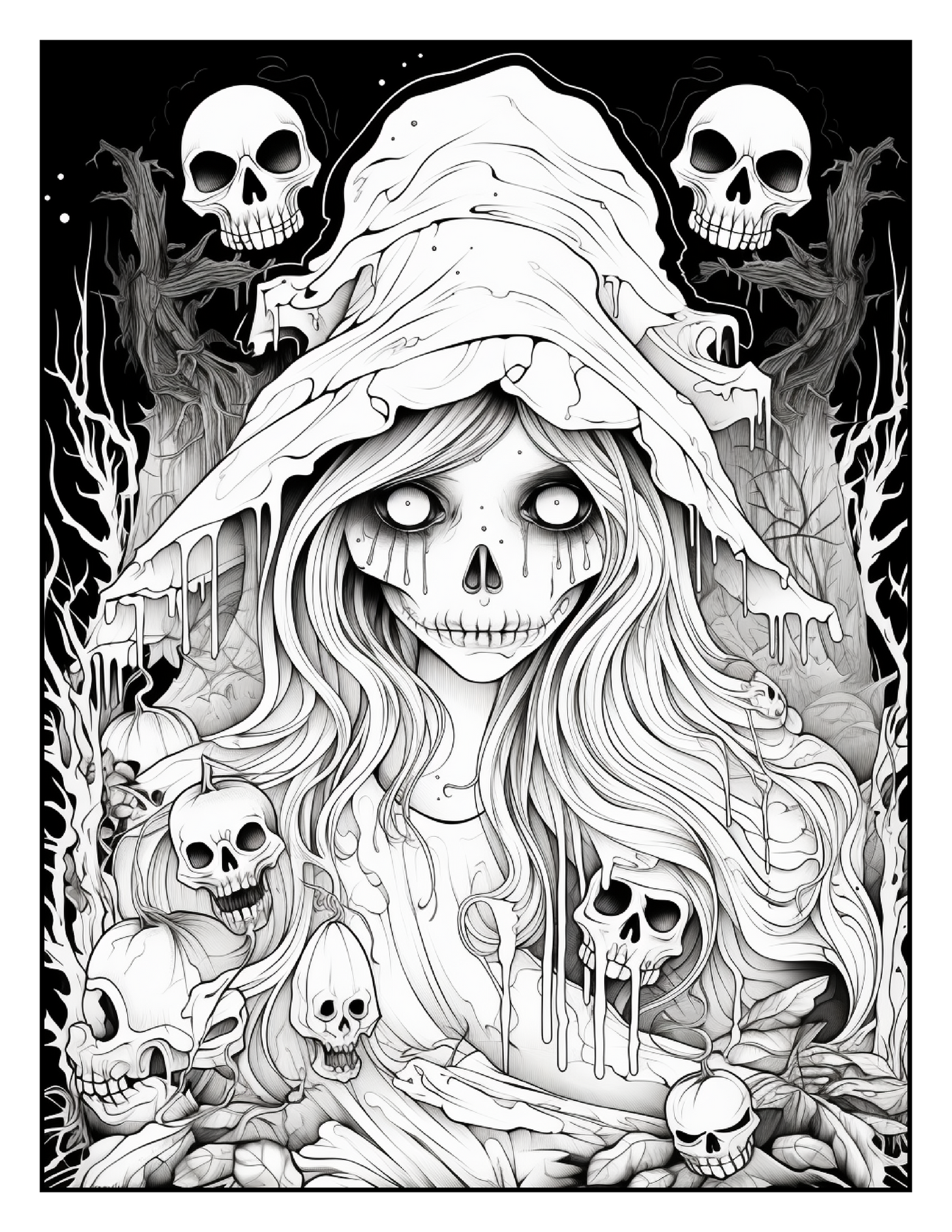 100 Halloween Ghost Coloring Pages For Adults 1