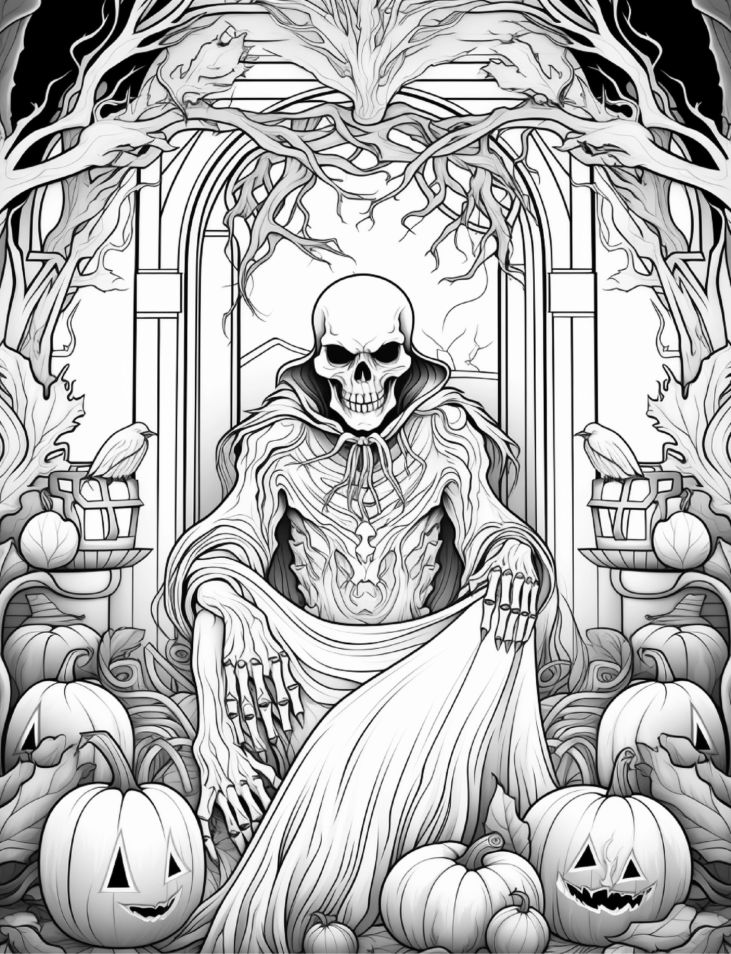240 Halloween Coloring Pages For Adults