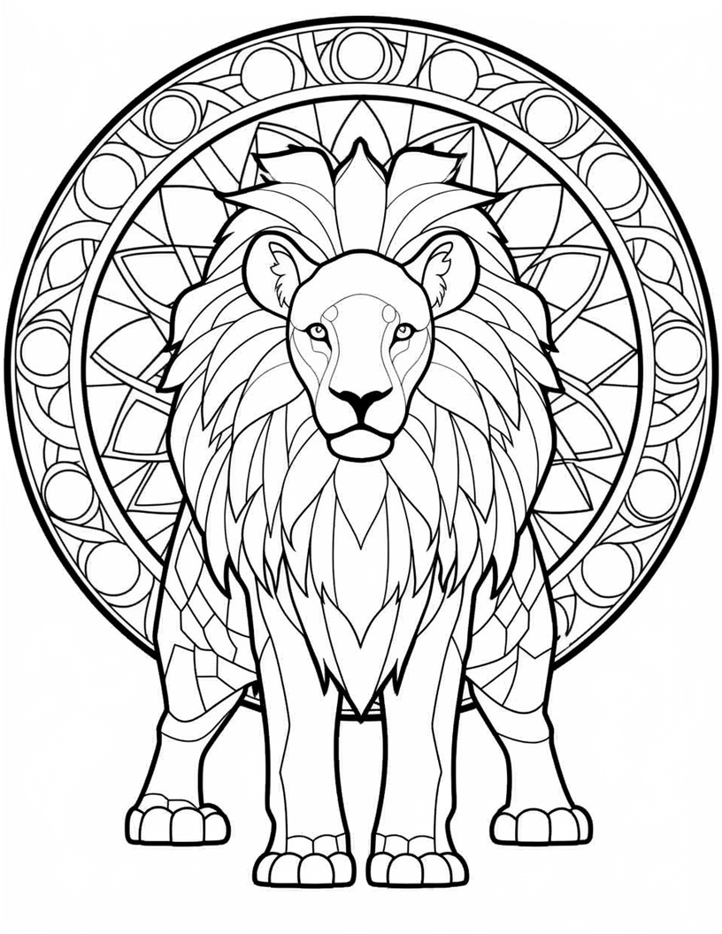 110 Animals Stained Glass Coloring Pages