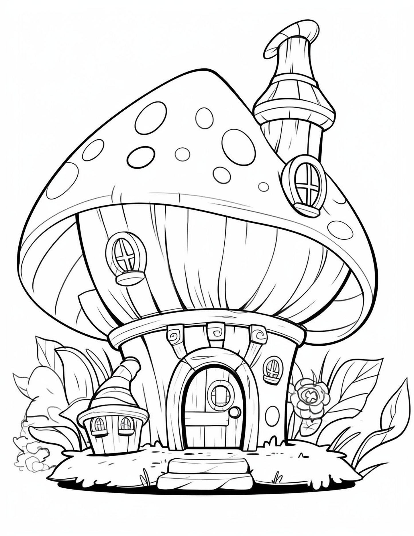 140 Fairy House Coloring Pages 1