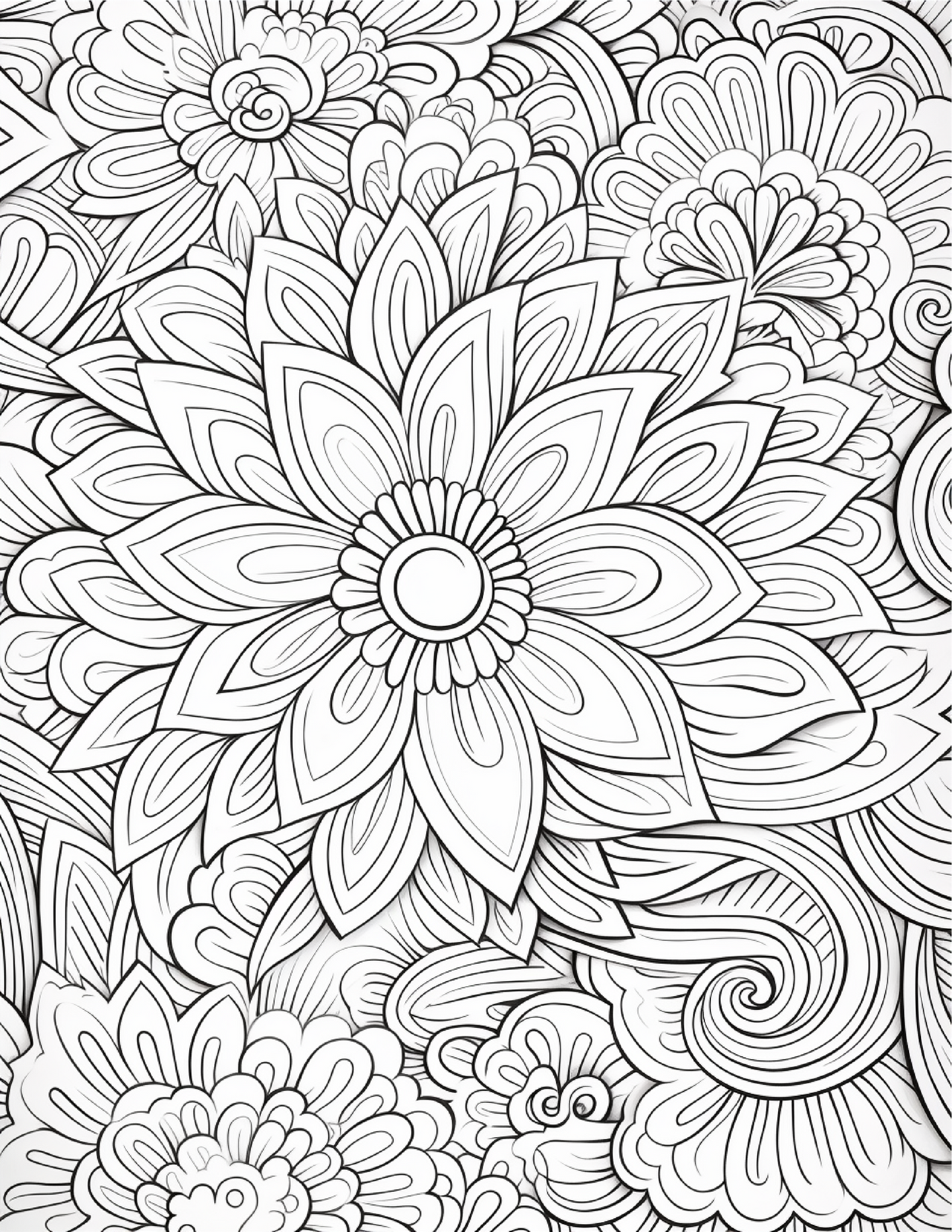 100 Zentangle Pattern Coloring Pages for Adults