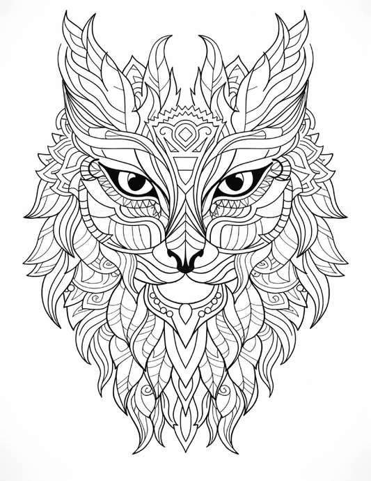 Animal mandala coloring pages for Adults 2