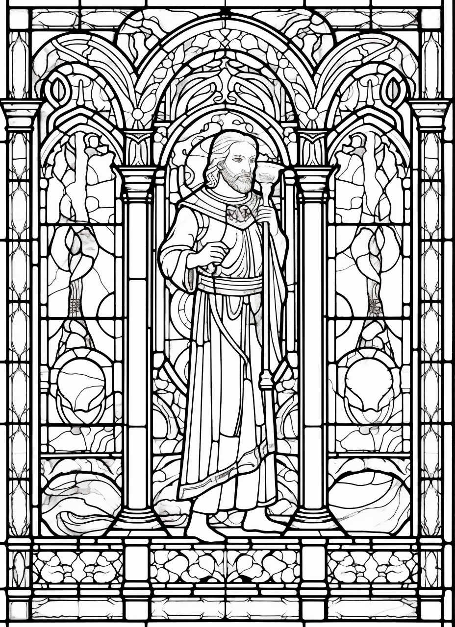 150 Stained Glass Coloring pages 2