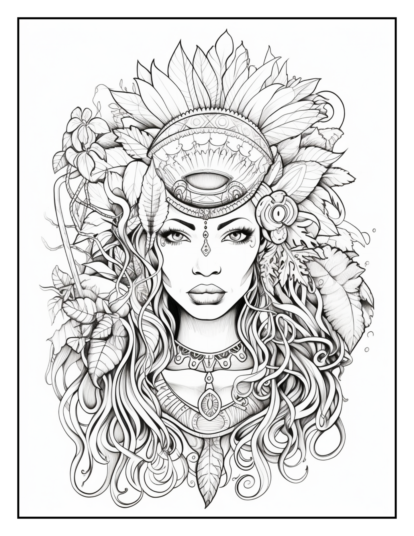 African-Black-Woman-Coloring Book 163 Pages