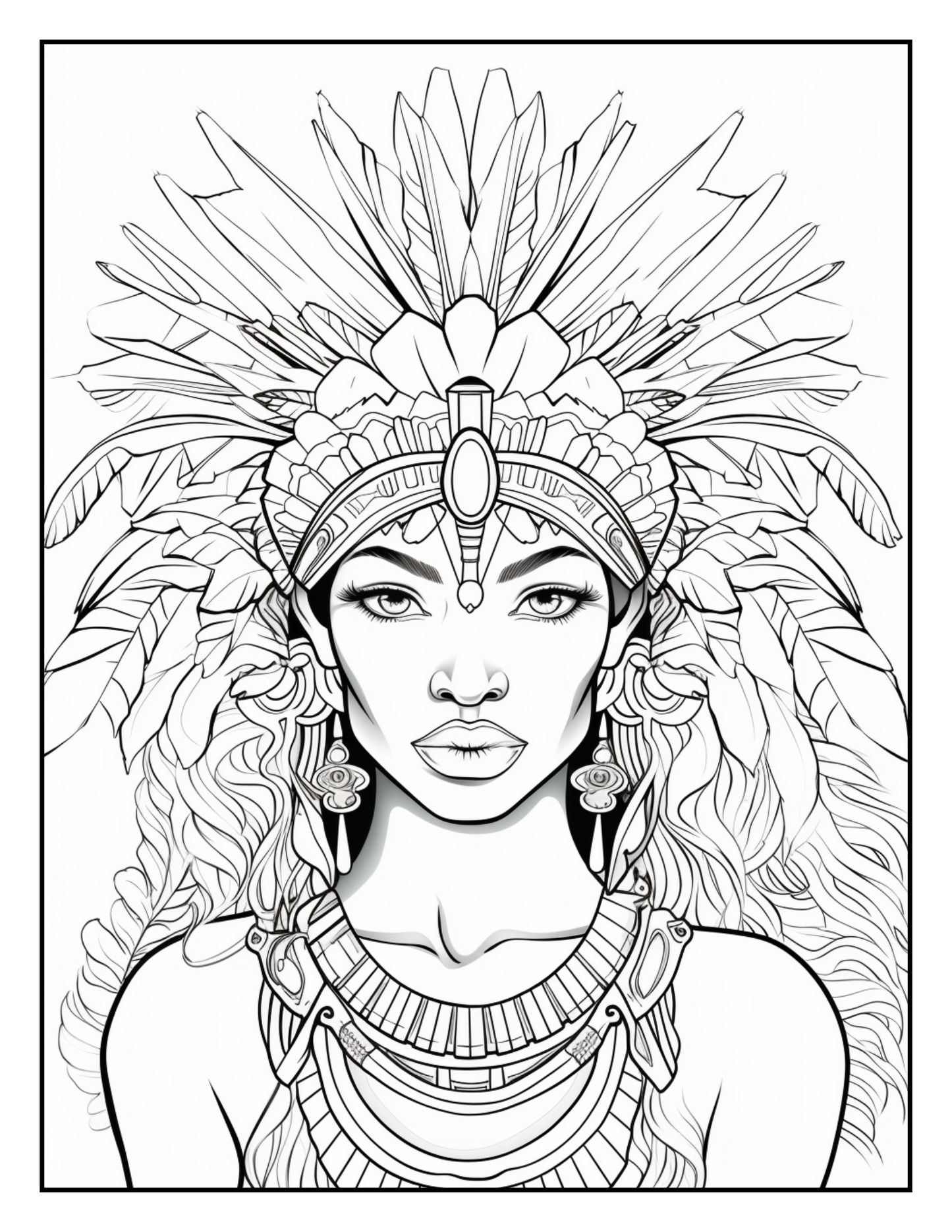 African-Black-Woman-Coloring Book 163 Pages