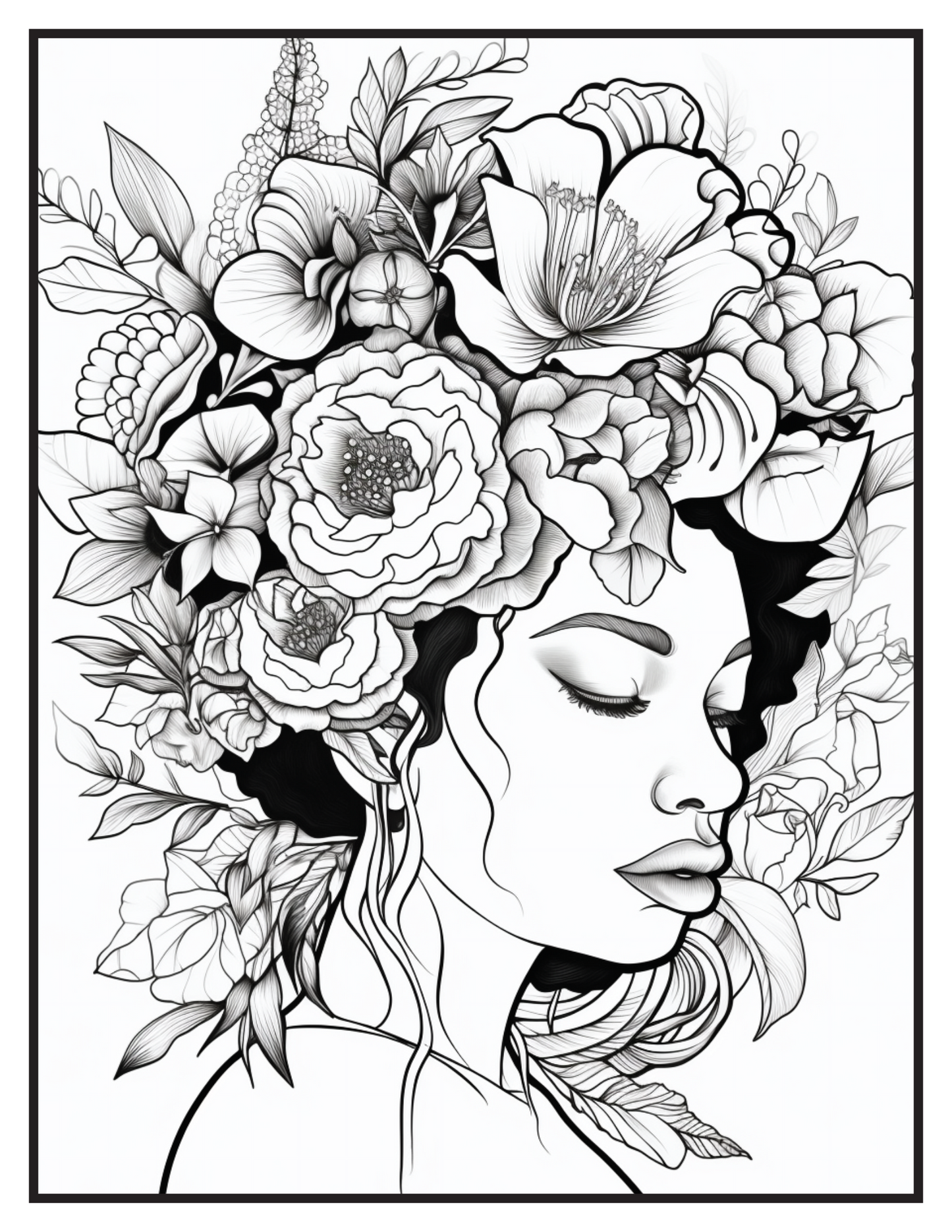 African Black Woman Coloring Book Pages 2