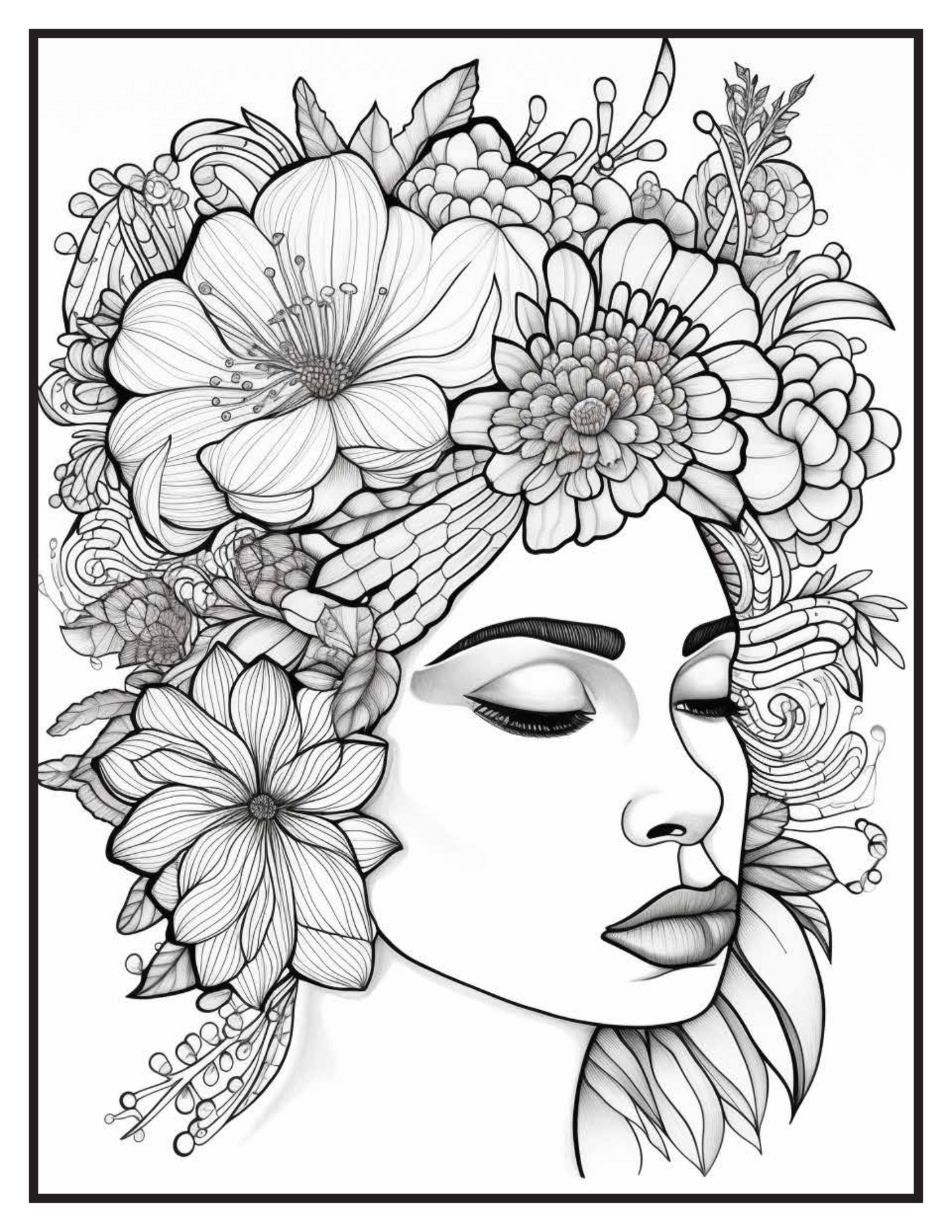 African Black Woman Coloring Book Pages 2