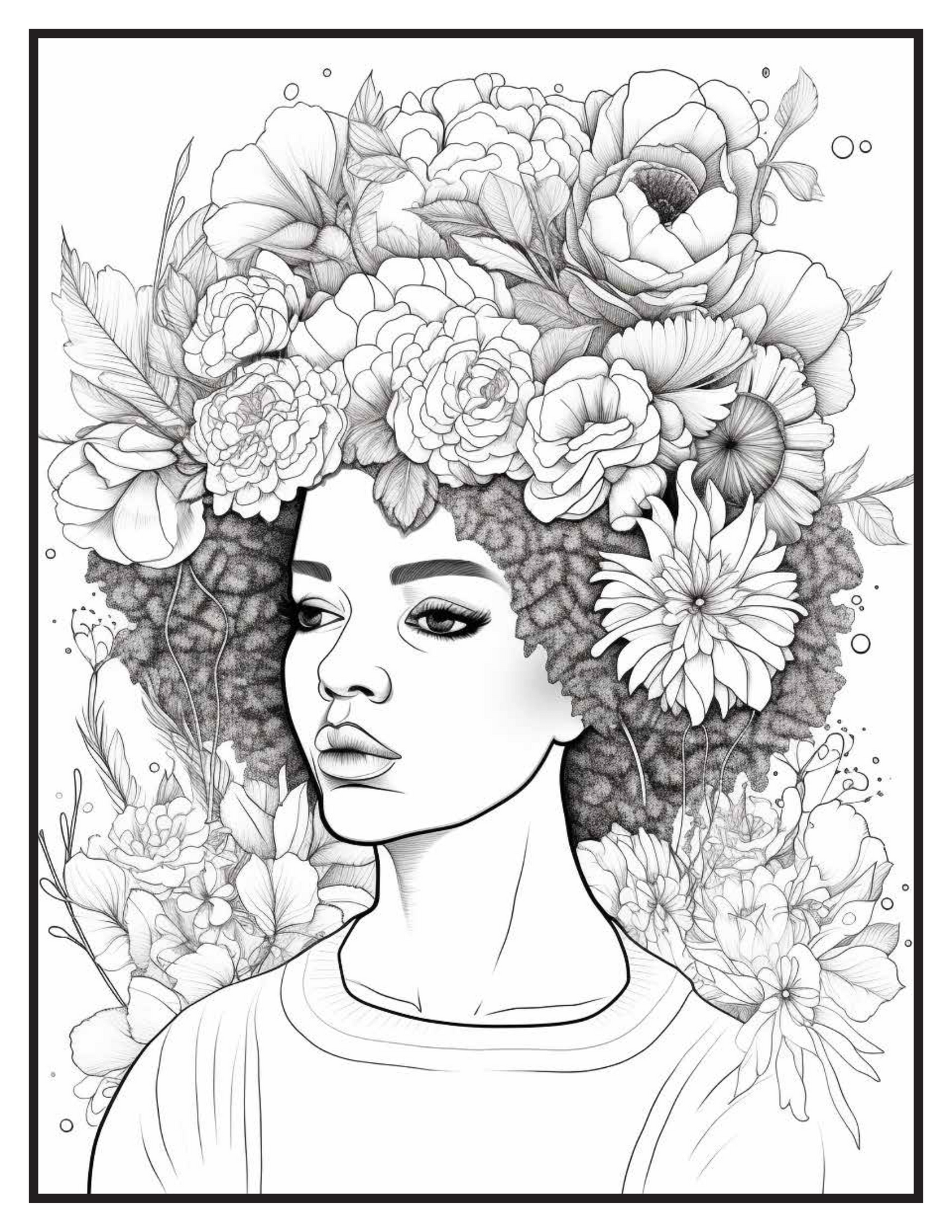 African Black Woman Coloring Book Pages 2