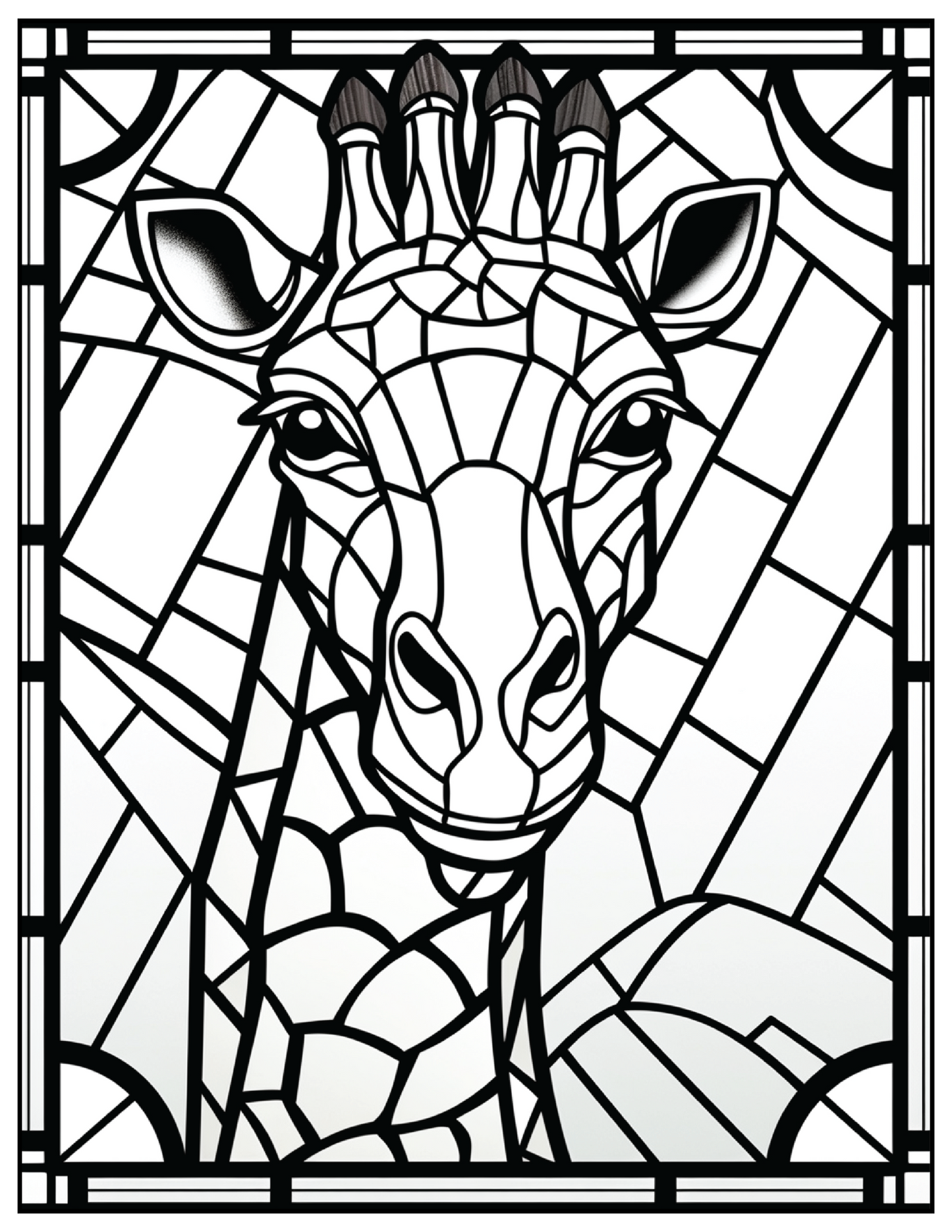 110 Animals Stained Glass Coloring Pages 1