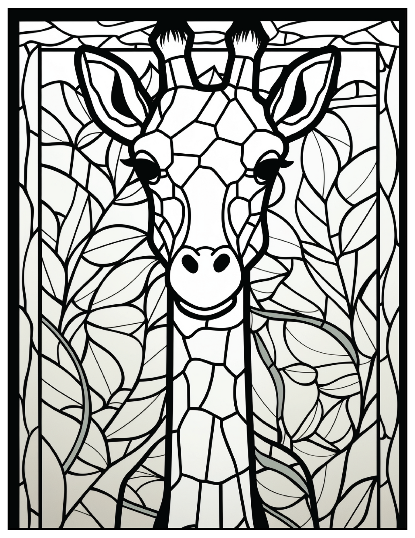 110 Animals Stained Glass Coloring Pages 1