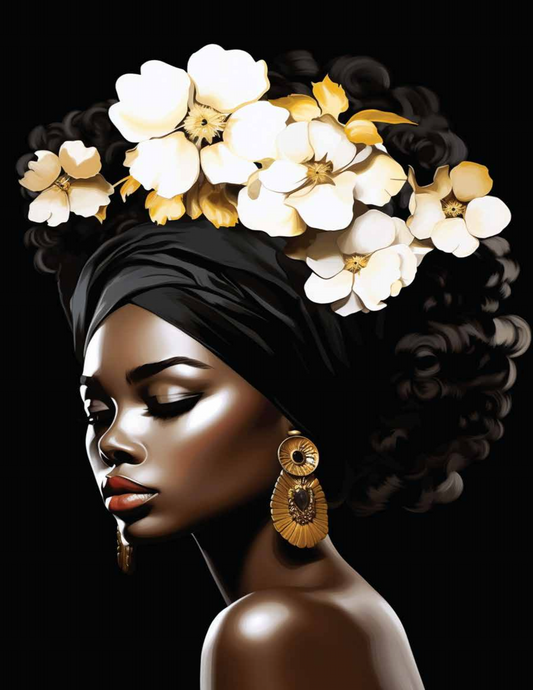 African Black Woman Coloring Book Pages 2