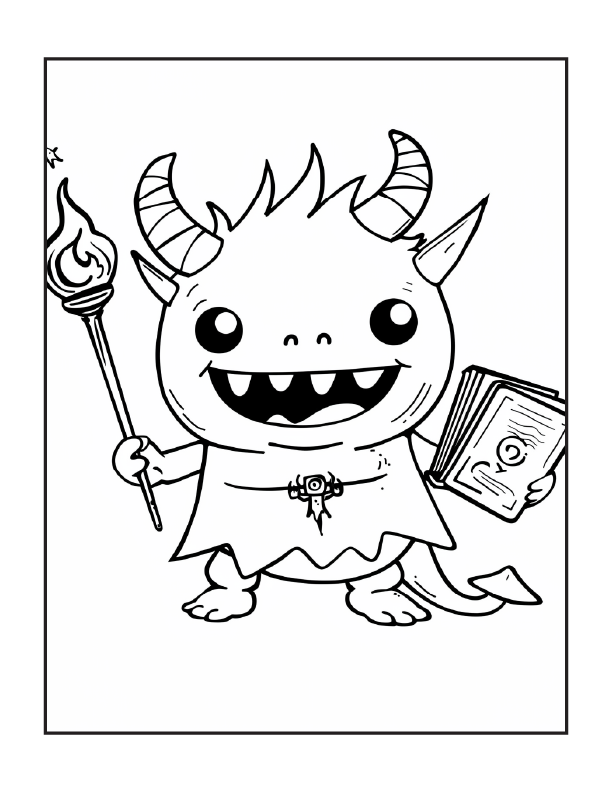 200 Cute Monsters Coloring Pages for Kids 1