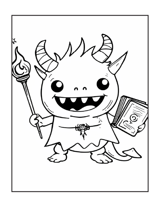 200 Cute Monsters Coloring Pages for Kids 1