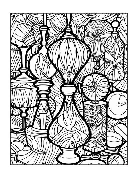 190 Zentangle Coloring Pages for Adults