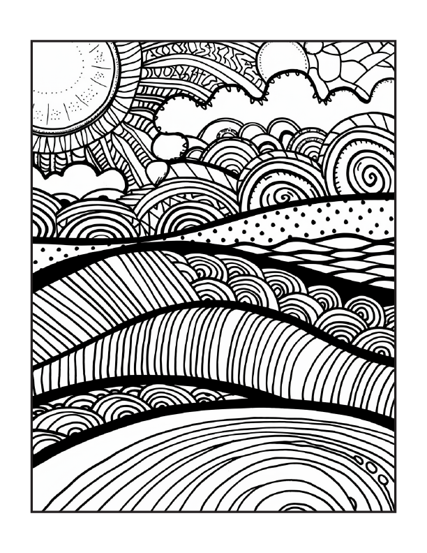 190 Zentangle Coloring Pages for Adults