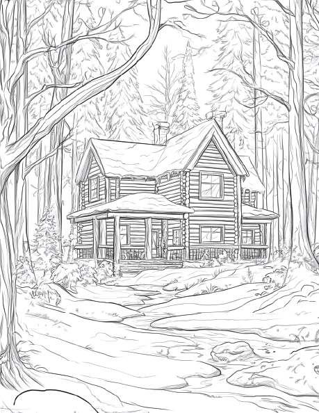150 Winter Coloring Pages for Adults