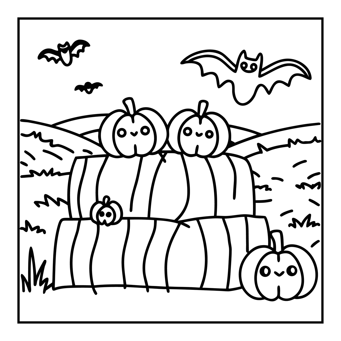 Bold and Easy Spooky Farm Coloring Pages