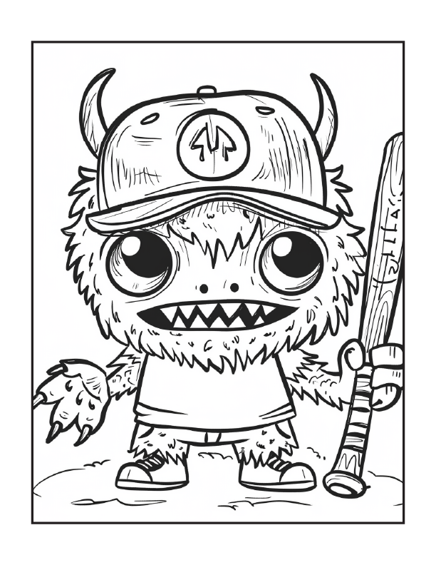 200 Cute Monsters Coloring Pages for Kids 1