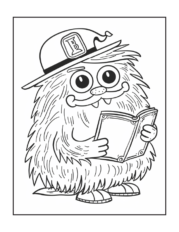 200 Cute Monsters Coloring Pages for Kids 1