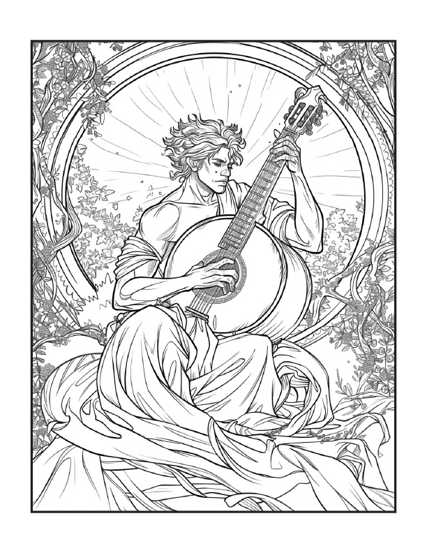 117 Greek Mythology Coloring Pages for Adults