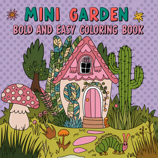 Mini Garden Bold Easy Coloring Pages
