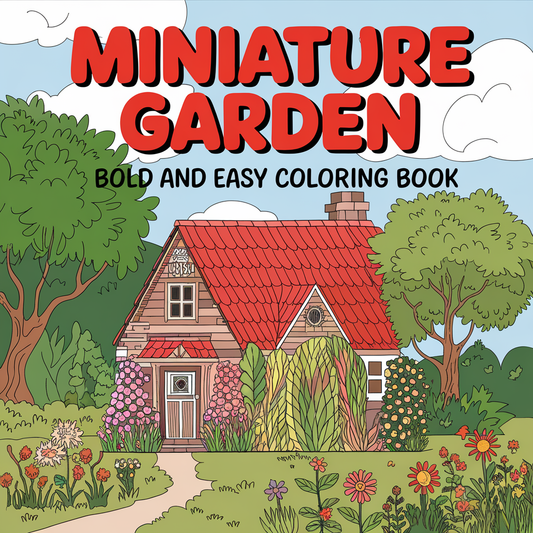 Miniature Garden Bold and Easy Coloring Pages