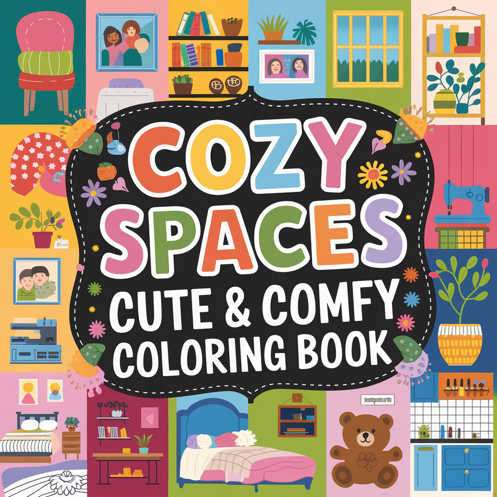 Cozy Spaces Coloring Pages for Adults