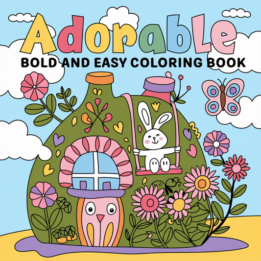 Adorable Garden Bold Easy Coloring Pages