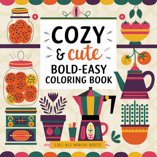 Bold and Easy Cozy & Cute Coloring Pages