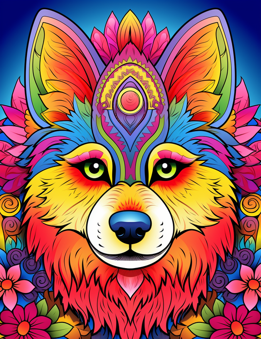 Animal mandala coloring pages for Adults 2