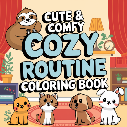 Cute & Comfy Cozy Routine Coloring Pages