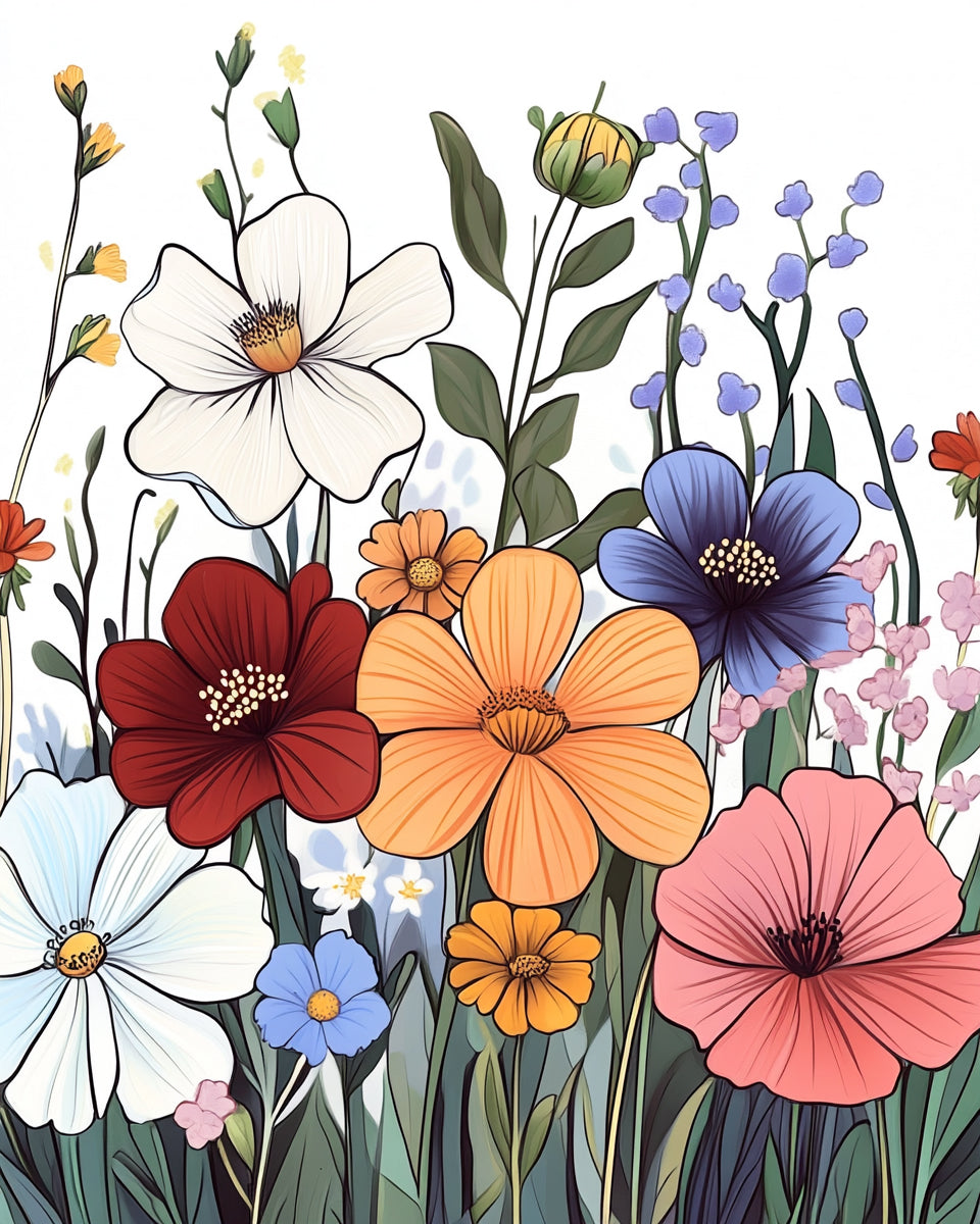 150 Flowers Coloring Pages