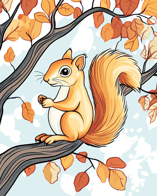 110 Squirrel Coloring Book Pages
