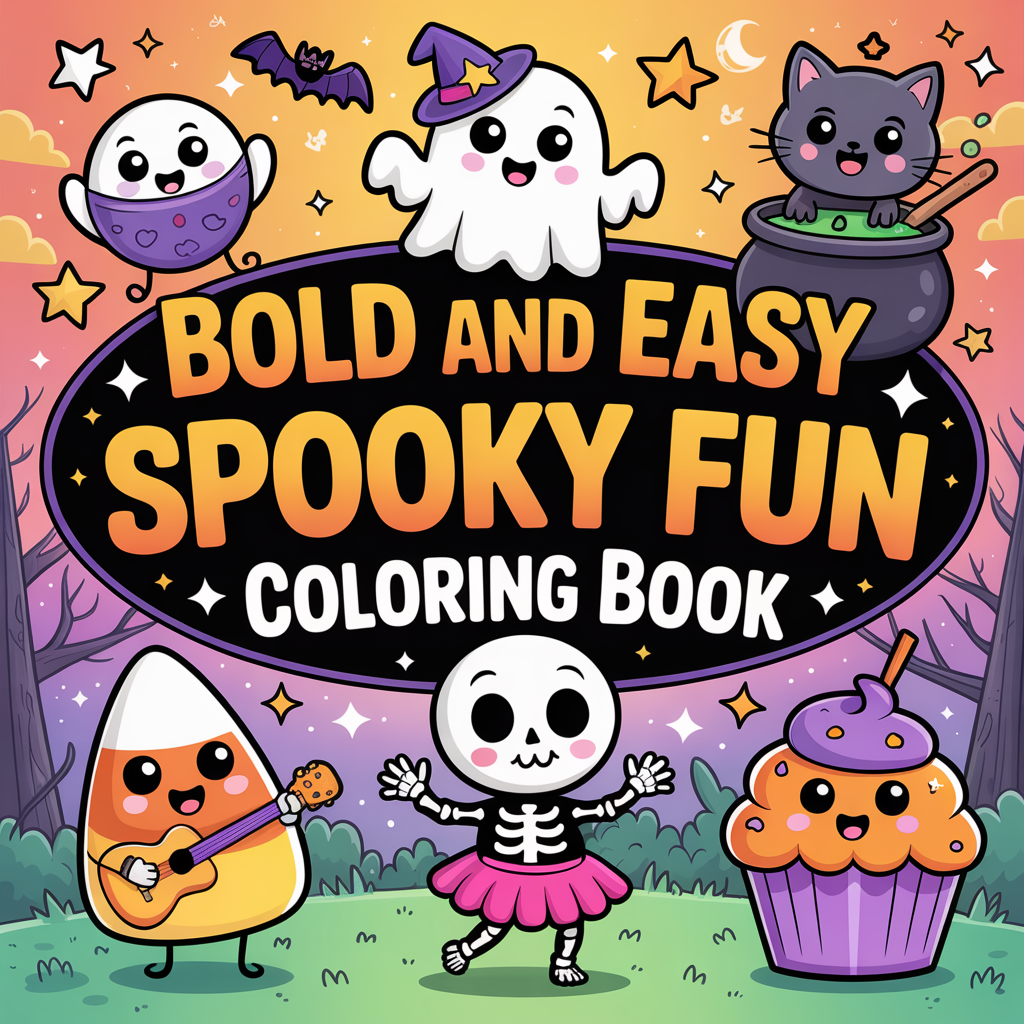 Bold and Easy Spooky Fun Coloring Pages